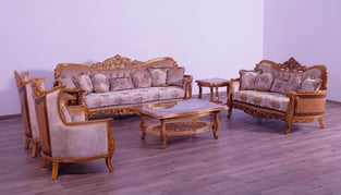 Order Gold, Sand European Furniture 31056-Set-3 Living Room now