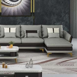 Buy Gray, Chocolate European Furniture Living Room 