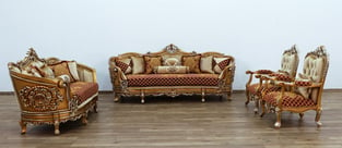 Gold, Sand, Red European Furniture 35554-C-Set-2 Living Room interior