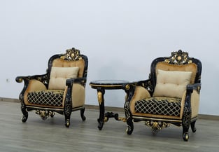 Order Gold, Antique, Black European Furniture 30019-S-Set-4 Living Room now