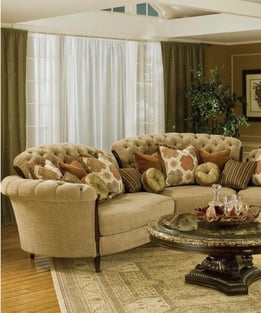 Living Room  Beige, Dark Brown, Walnut Homey Design  photo