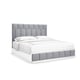 Grey Velvet Cloud White Finish Queen Bedroom Set 4Pcs HONEY I'M HOME / TOUCH BASE by Caracole 