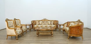 Buy Brown, Gold, Antique European Furniture Living Room 