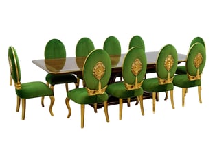 Dining Room  Gold, Emerald, Ebony European Furniture image