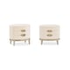  Washed Alabaster Maple Finish ADELA NIGHTSTAND Set 2Pcs by Caracole 