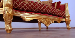 Buy Gold, Antique, Red European Furniture Living Room 