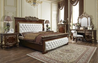 Order Brown, Gold Homey Design  HD-CK1803-Set-3 Bedroom now