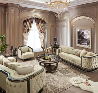 Living Room  Beige, Gold Homey Design  image