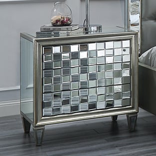 Buy now Silver, Mirrored Homey Design  HD-CK6001-5PC-BEDROOM