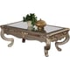 Luxury Beige Chenille Silver Carved Wood Sofa Set 3Pcs Rosella Benetti’s Classic