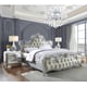 Luna Silver & Mirror King Bedroom Set 3 Pcs Traditional Homey Design HD-6036