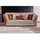 Italian Leather Sand Beige-Cognac Sofa Set 2Pcs  VOGUE  EUROPEAN FURNITURE Modern