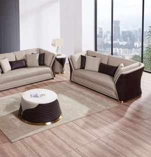 Beige, Chocolate European Furniture EF-27990-S-Set-5 Living Room interior