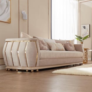 Living Room  Gold, Cream Homey Design  image