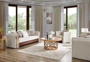 Buy White, Gold Homey Design  Living Room 