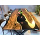 Epoxy River Dining Table European Furniture Bungalow EVT0008-110-BLK-T