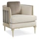 Neutral Fabric & Frame Finished in Platinum Accent Chairs Set 2Pcs QUIT YOUR METAL-ING by Caracole 