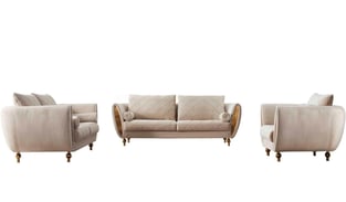 Buy Beige, Gold European Furniture Living Room 