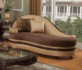 Buy Golden Beige, Dark Brown Homey Design  Living Room 