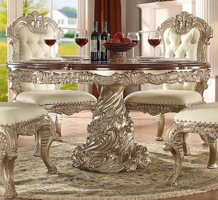 Dining Room  Silver, Cherry, Antique White Homey Design  image