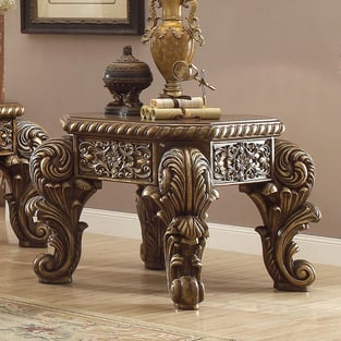 Buy Cream, Gold Finish, Walnut Homey Design  Accent Tables 