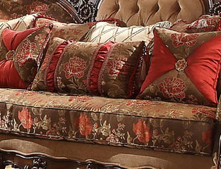 Order Burgundy, Brown Homey Design  HD-39-2PC Living Room now