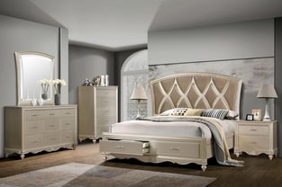 Order Champagne Cosmos Furniture Faisal-Q-Set-3 Bedroom now