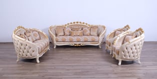 Beige, Gold European Furniture 45010-Set-3 Living Room interior