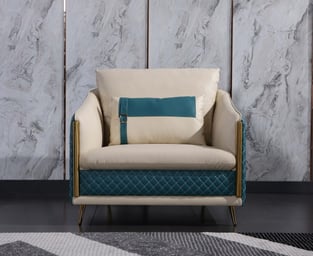 Living Room  Blue, Off-White European Furniture image