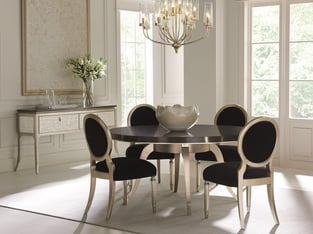 Buy Silver, Black Caracole Dining Room 