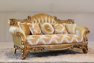 Brown, Gold, Silver European Furniture 43553-Set-4 Living Room interior