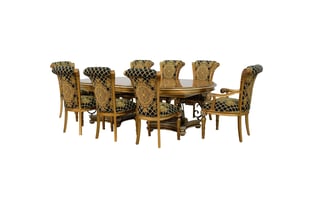 Buy Bronze, Gold, Black, Ebony European Furniture Dining Room 