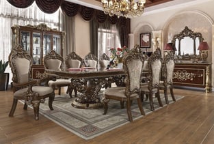 Dining Room  Gold, Dark Brown Homey Design  image