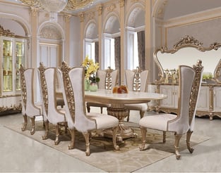 Dining Room  Beige, Gold Homey Design  photo