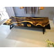 Epoxy River Dining Table European Furniture Santorini EVT0013-118-BLK-T