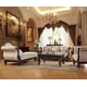 Brown Mahogany & Beige Sofa Set 2Pcs Traditional Homey Design HD-2651