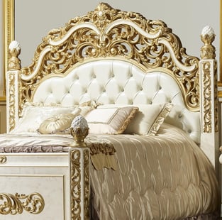 Bedroom  Gold, Antique White Homey Design  photo