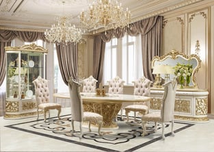 Buy Gold, Cream Homey Design  Dining Room 