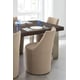 Fully Upholstered Mocha Velvet Dining Chair Set 2Pcs BARREL ROLL by Caracole 