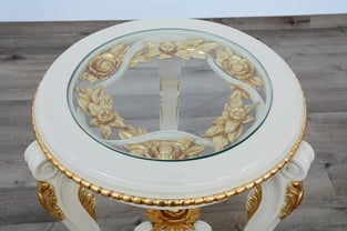 Buy Beige, Gold, Antique European Furniture Accent Tables 