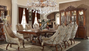 Dining Room  Brown, Gold, Cherry Homey Design  photo