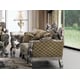 Homey Design HD-272  Soft Mocha Upholstered Sofa Loveseat  Set 2Pcs Tranditional