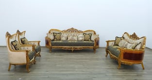 Beige, Gold, Antique, Black European Furniture 31059-Set-4 Living Room interior