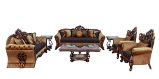 Buy Brown, Gold European Furniture Living Room 