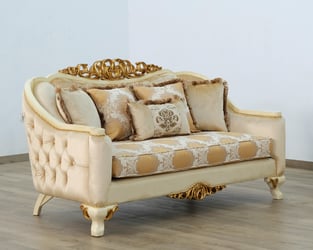 Beige, Gold, Antique European Furniture 45352-L Living Room interior