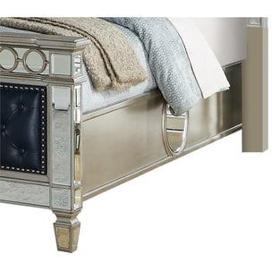 Silver, Navy Cosmos Furniture Brooklyn-Q-Set-3 Bedroom interior