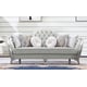 Silver Gray Finish Wood Sofa Transitional Cosmos Furniture Natalia