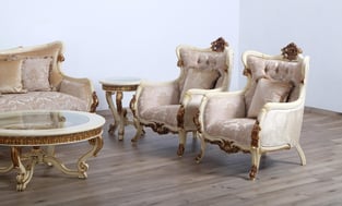 Order Beige, Gold, Antique European Furniture 47075-C-Set-2 Living Room now