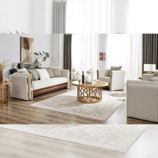 Buy White, Gold Homey Design  Living Room 