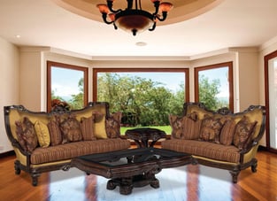 Living Room  Dark Brown Homey Design  image